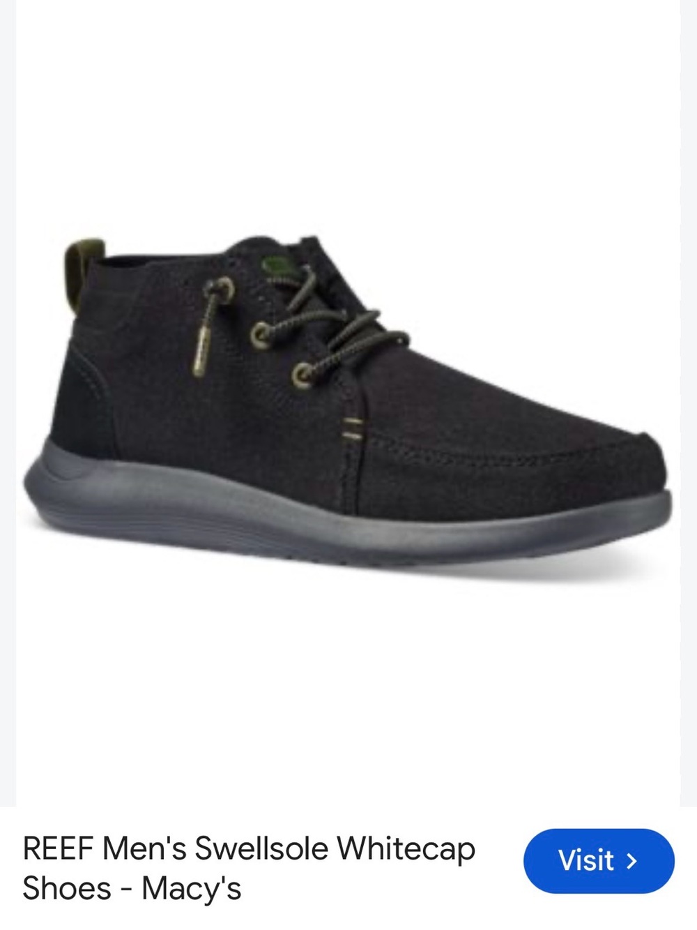 Reef Men's Swellsole Whitecap Boots Size 11— Black